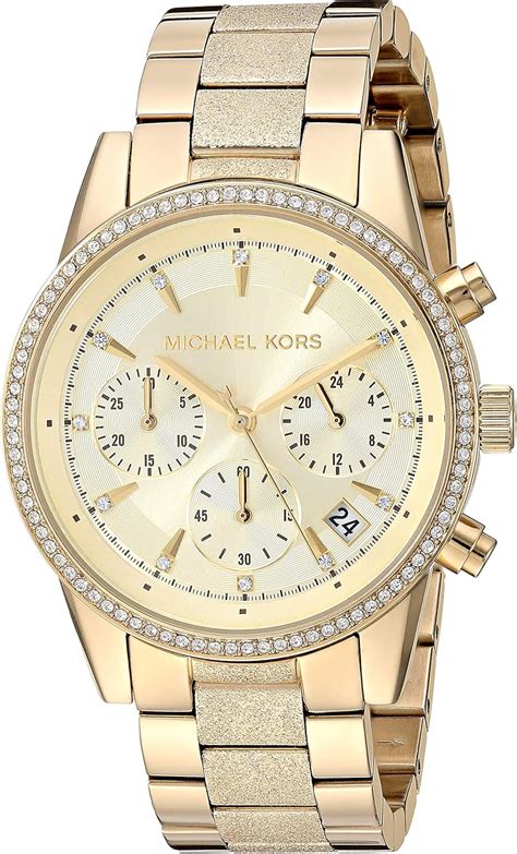 michael kors mk6597|Michael Kors Women's Ritz Chronograph Gold.